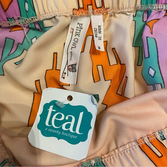 Pink Owl Aztec Print Strapless Maxi Dress Size Medium New With Tags - Picture 9 of 10